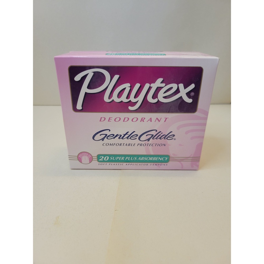 Vintage Playtex Gentle Glide Deodorant Tampons 20 Count Super Plus 1999 New Box